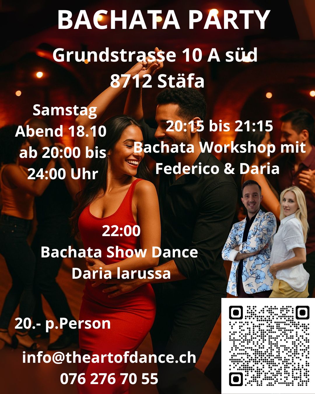 Bachata Party in Stäfa – Samstag 18.10 🔥